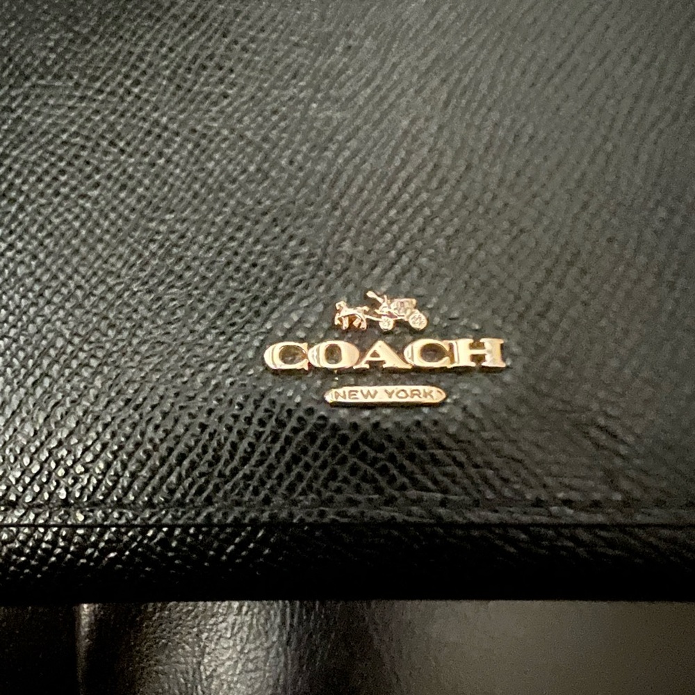 Coach black leather wallet